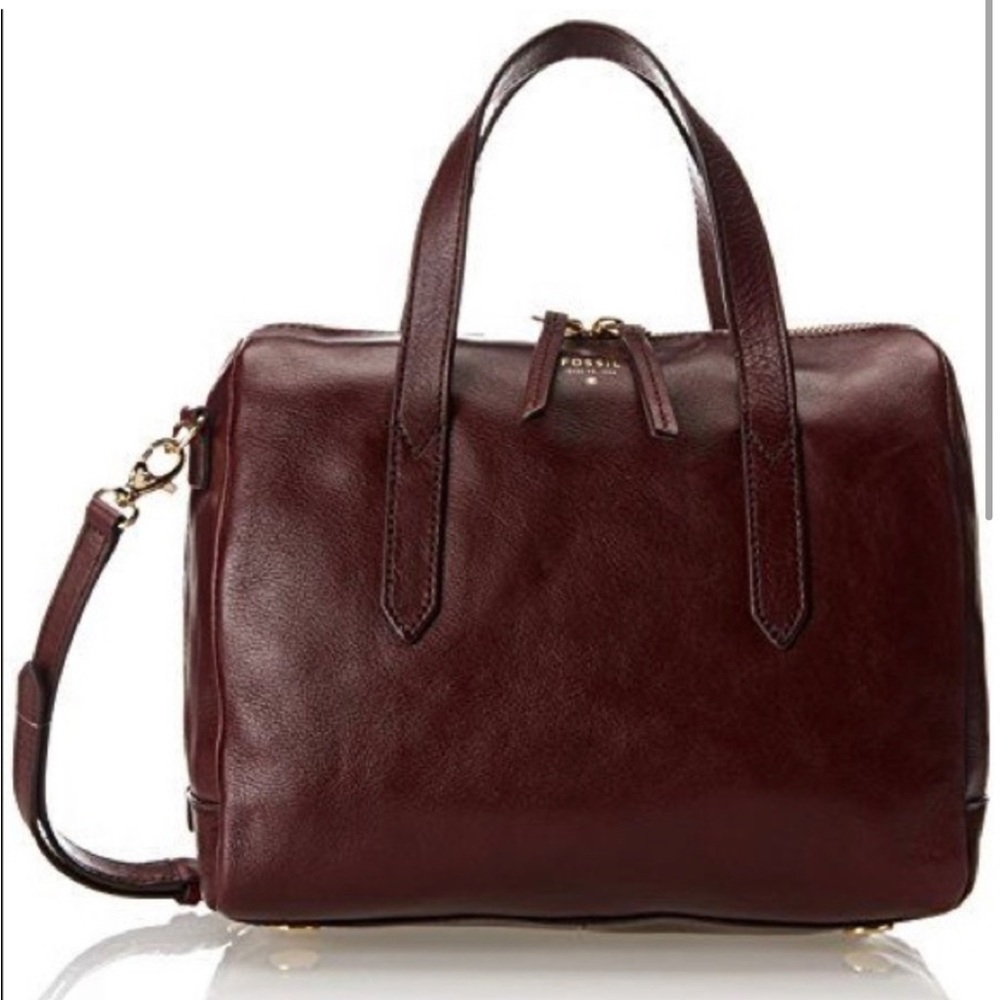 ISO (In Search Of) Fossil Sydney Satchel in color RAISIN